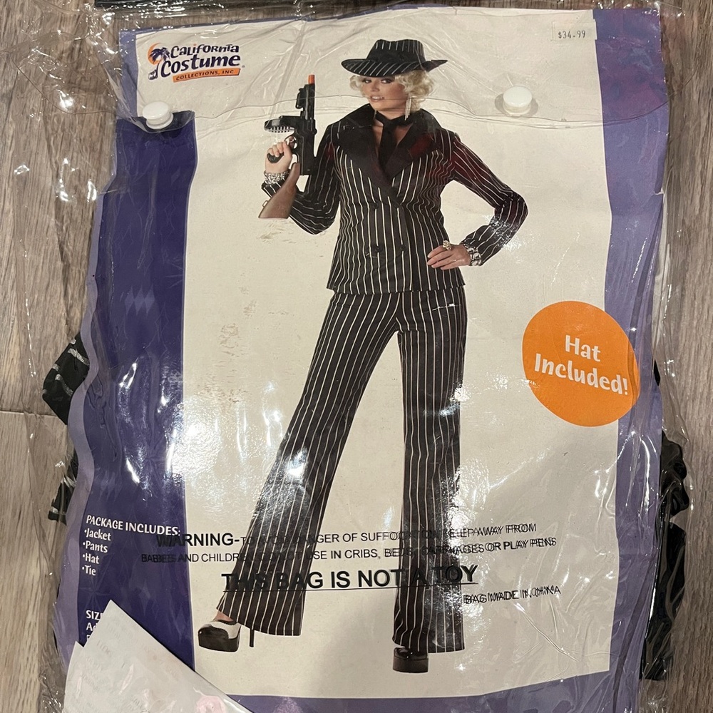 California Costumes Women's Striped Pantsuit with Hat